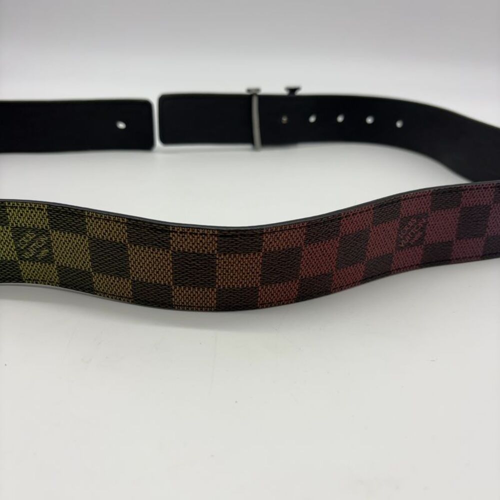 Louis Vuitton Rainbow Damier Belt with Silver BuckleReversible black - Picture 4 of 6